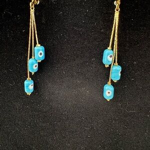 Earrings Evil Eye Dangle